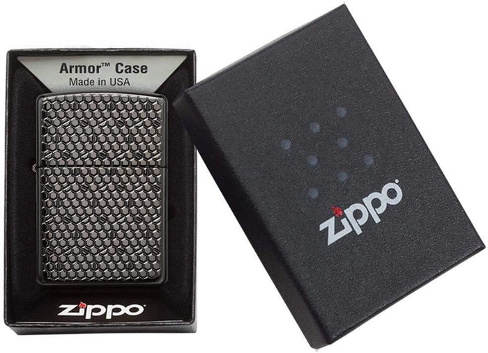 Zippo Hexagon Design Black Ice Hexagon 49021