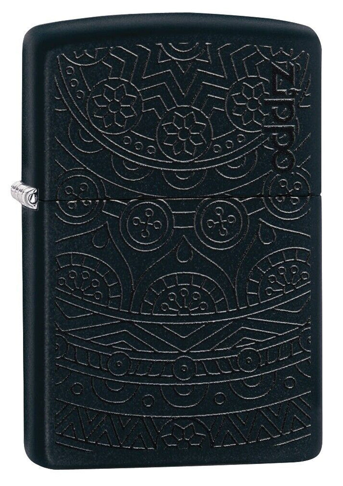 Zippo Tone on Tone Design Black Matte 29989
