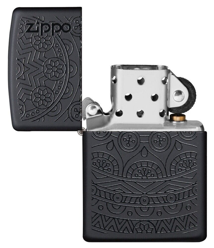Zippo Tone on Tone Design Black Matte 29989