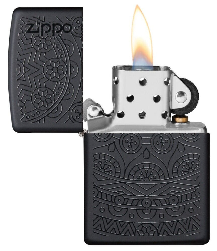 Zippo Tone on Tone Design Black Matte 29989